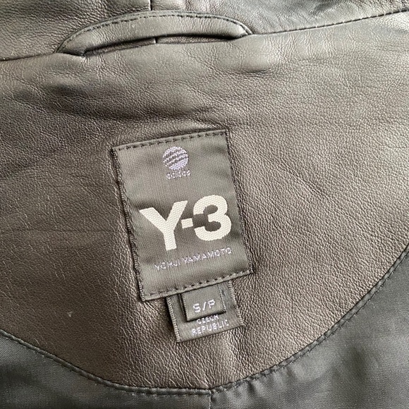 Y3 lamb skin leather hoodie bomber jacket - Picture 2 of 11